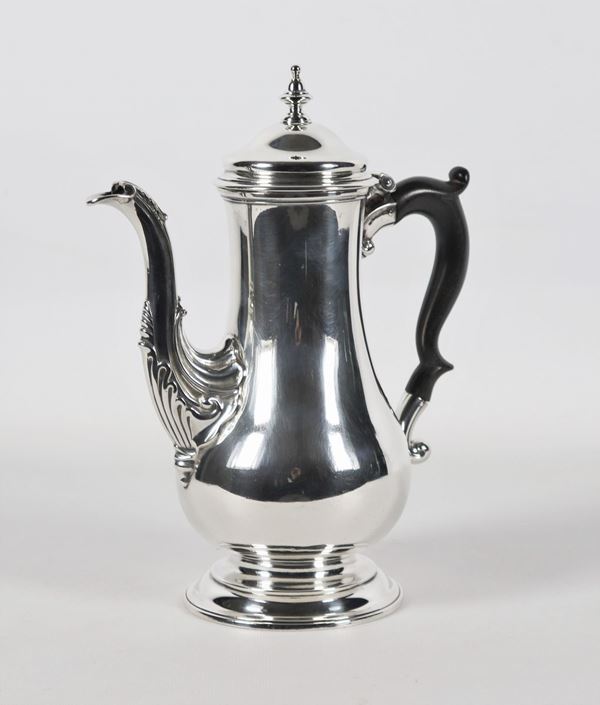 Caffettiera inglese in argento Giorgio III Argentiere William Cripps. Gr 780