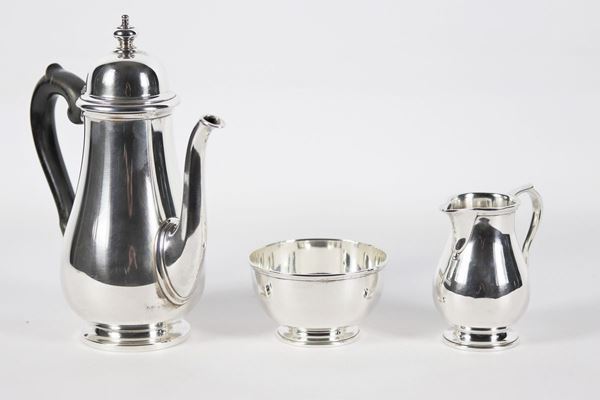 Coffee service in 925 sterling silver Argentiere Tiffany &amp; Co - New York (3 pcs) gr 840