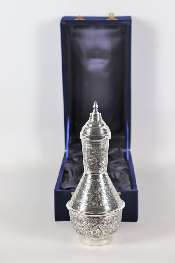 Piccola fiasca araba in argento gr 300