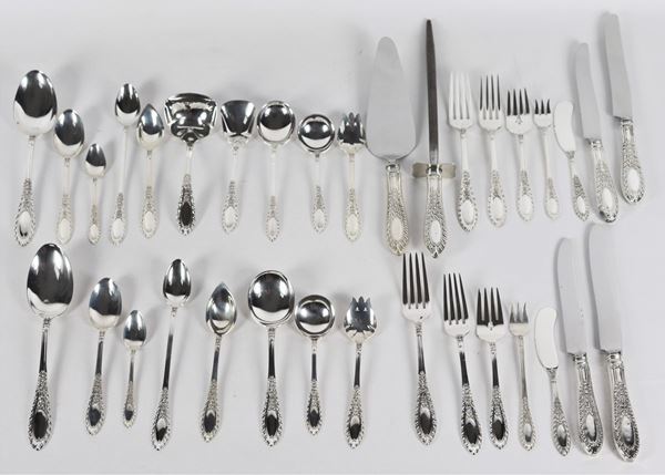 925 Sterling silver cutlery set (95 pcs) 2500 gr