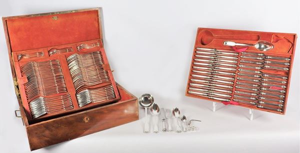 Silver cutlery set (130 pcs) 7640 gr