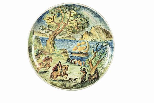 Tommaso Cascella - Abruzzese majolica wall plate