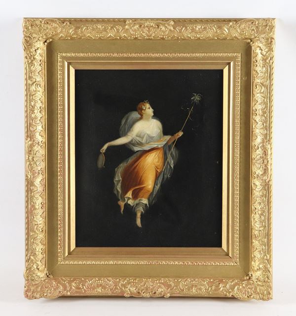Michelangelo Maestri (attivo tra il 1802 e il 1812 circa) - &quot;La Menade danzante&quot; piccolo dipinto ad olio su tela