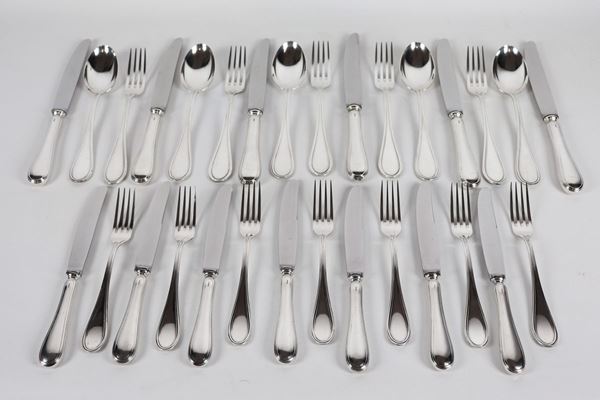 Silver cutlery set (54 pcs) gr 1890