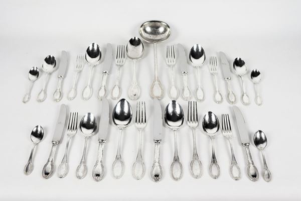 Servizio di posate in metallo argentato (83 pz)