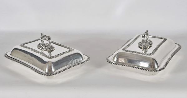Pair of Victorian British vegetable dishes in Sheffield