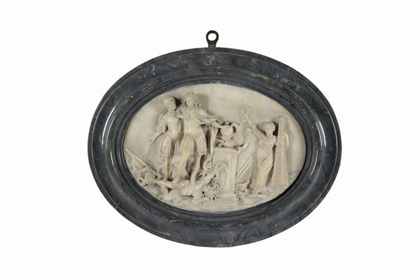 Marble high-relief "Mythological allegory"