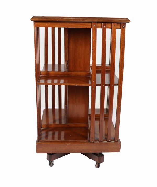 Edward VII revolving bookcase in mahogany