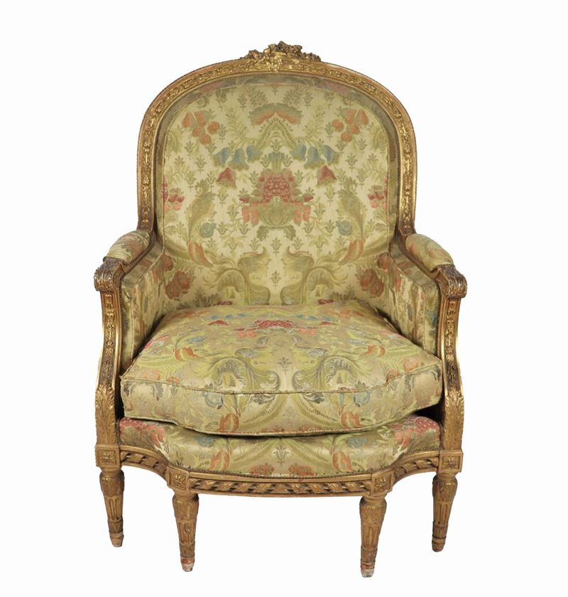 Bergere Luigi XVI in legno dorato