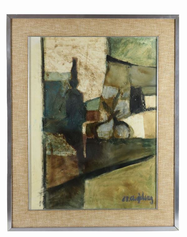 Arte Contemporanea - "Still life". Signed. Oil painting on canvas