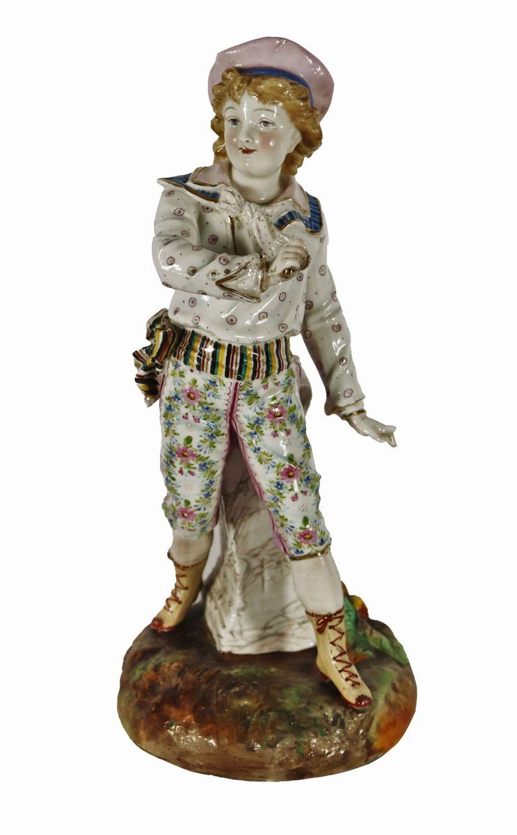Scultura in porcellana di Meissen "Fanciullo"