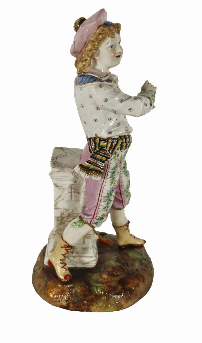 Scultura in porcellana di Meissen "Fanciullo"