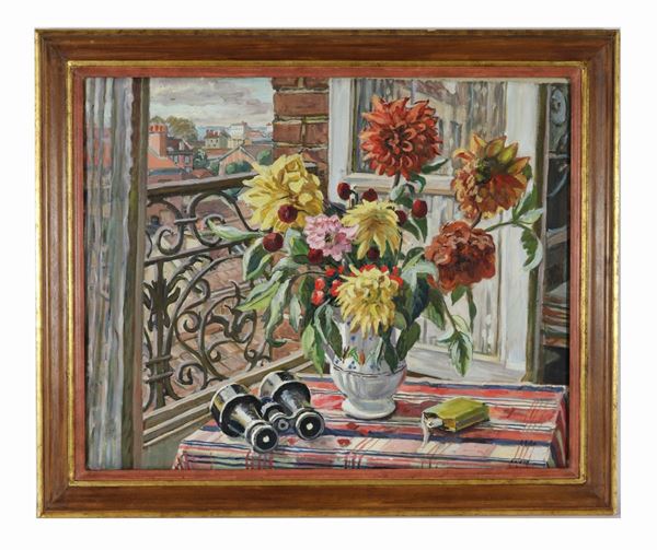 Arte Contemporanea - "From the window" oil painting on canvas