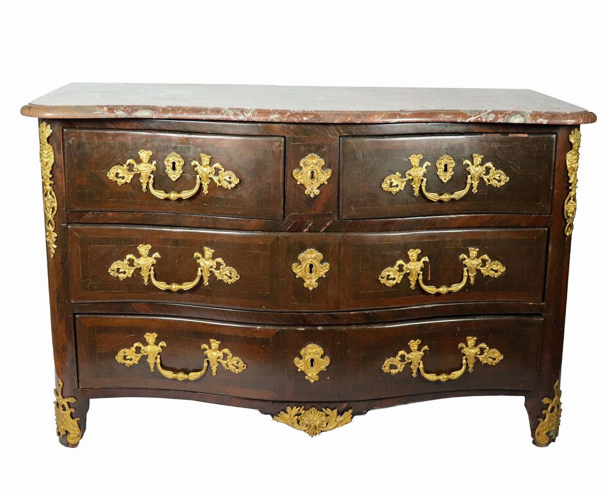 Commode Luigi XV in ebano viola