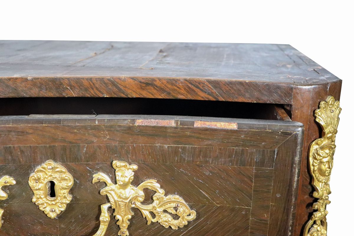 Commode Luigi XV in ebano viola