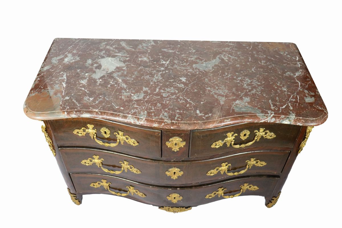 Commode Luigi XV in ebano viola
