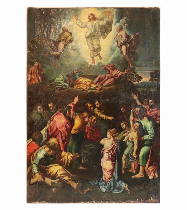 Scuola Napoletana Inizio XIX Secolo - "La Resurrezione di Cristo" dipinto ad olio su tela