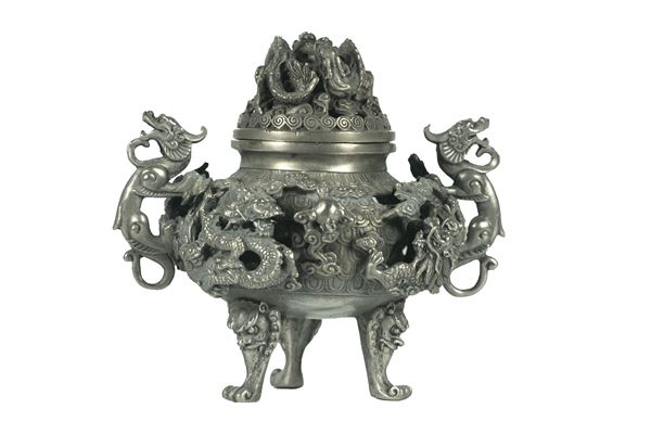 Bruciaprofumo Cinese in bronzo