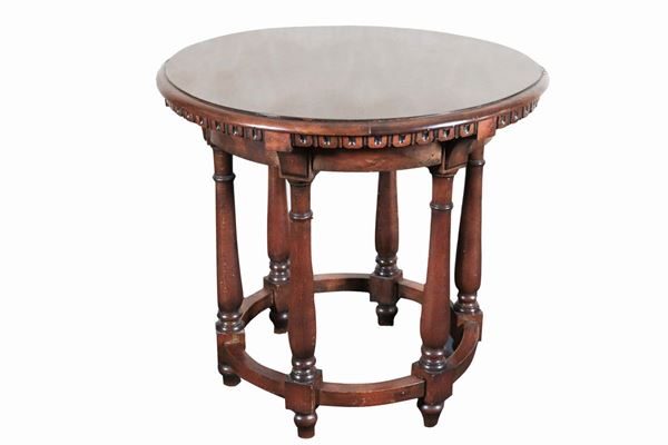 Small round table in mahogany