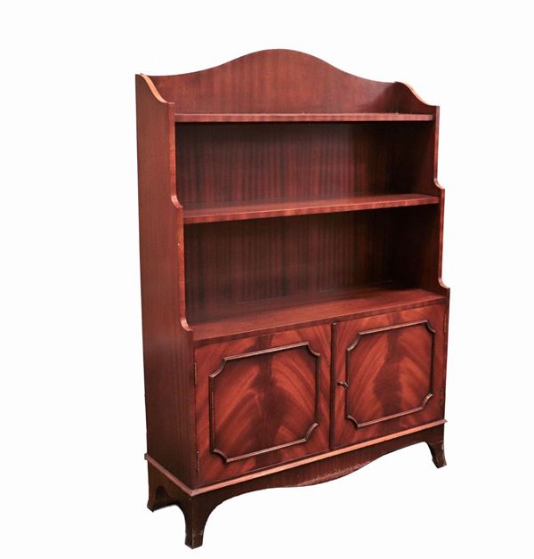 Small open bookcase in mahogany
