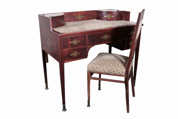 Liberty desk in mahogany with companion chair