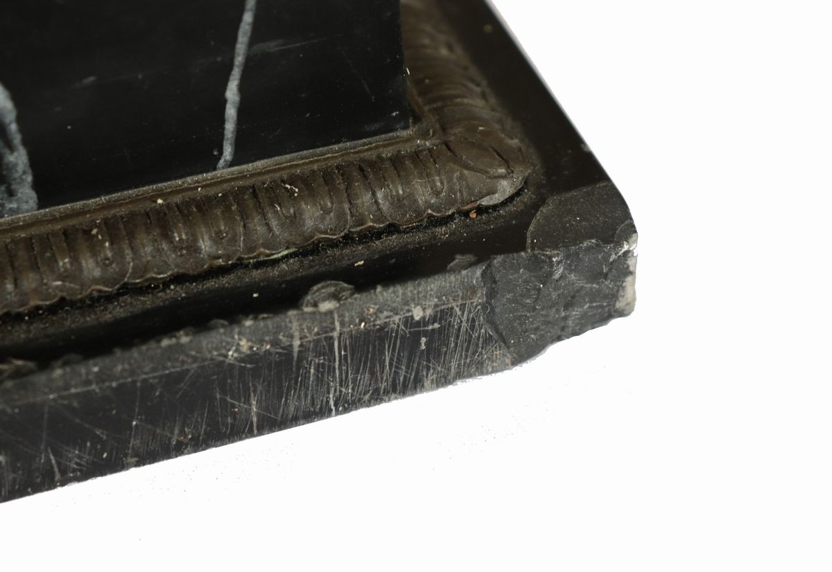 Antica scultura in bronzo "Poeta"