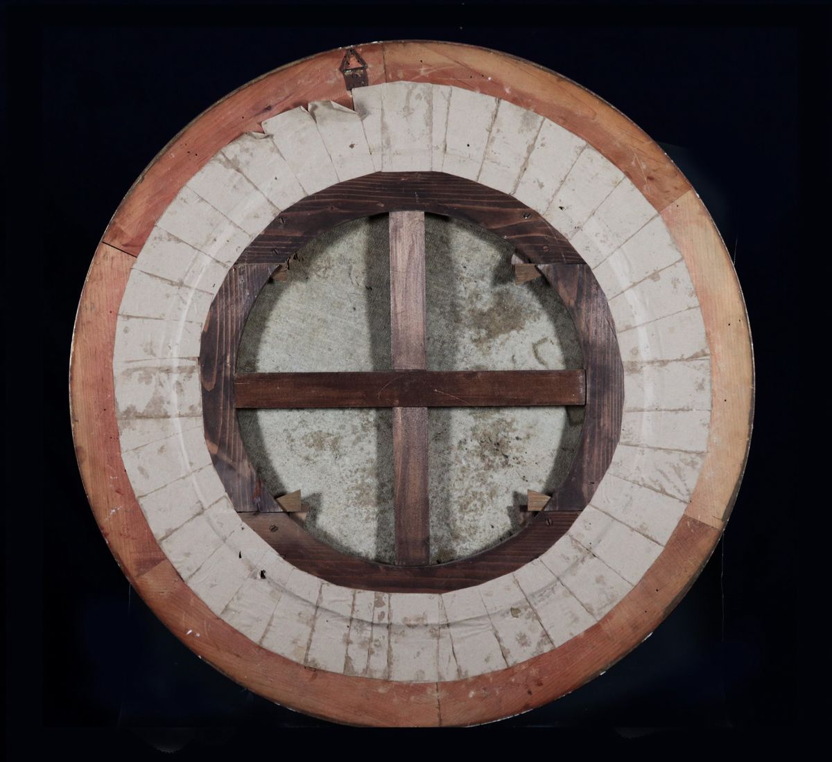 "Volti di angioletti" dipinto tondo ad olio su tela