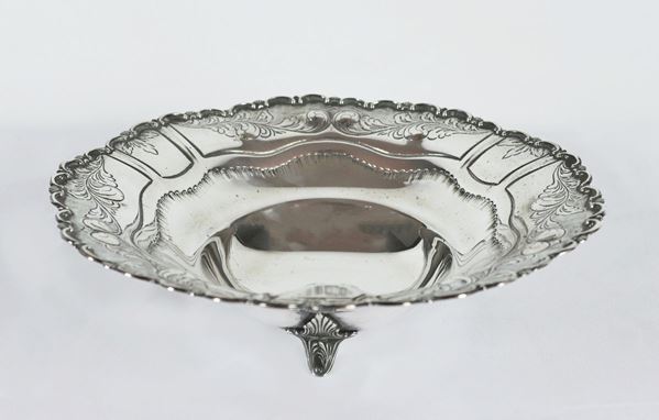 Round fruit bowl in silver gr. 350