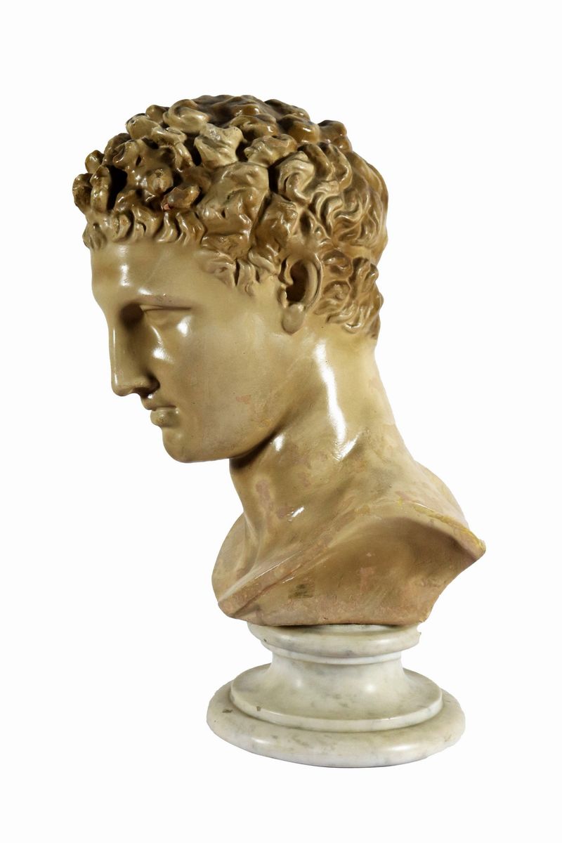 Busto in gesso patinato "Apollo"