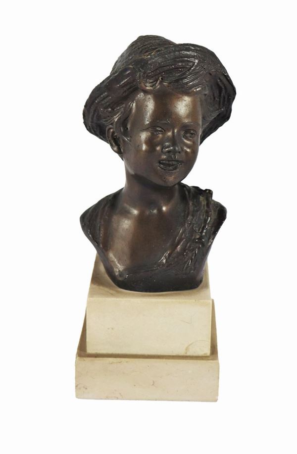 Giovanni De Martino - Neapolitan bustier "Scugnizzo" in patinated bronze