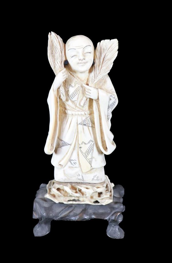 Statuina giapponese "Santone" in avorio