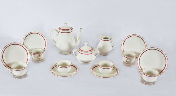 Richard Ginori white porcelain coffee set (9 pcs)