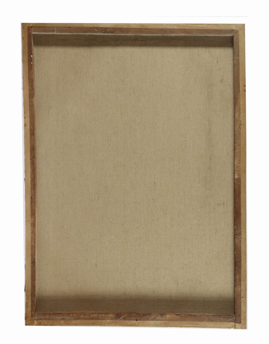 "Paesaggio con scena mitologica" dipinto ad olio su tela