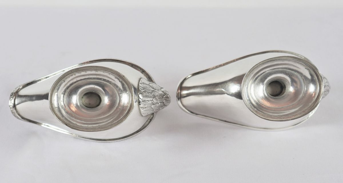 Coppia di salsiere in argento gr. 460