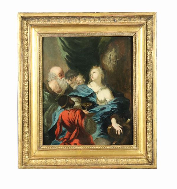 Ottmar II Elliger detto il giovane - Workshop of. "The death of Sofonisba" oil painting on wood