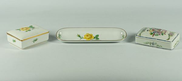 Lot in Meissen and Limoges porcelain