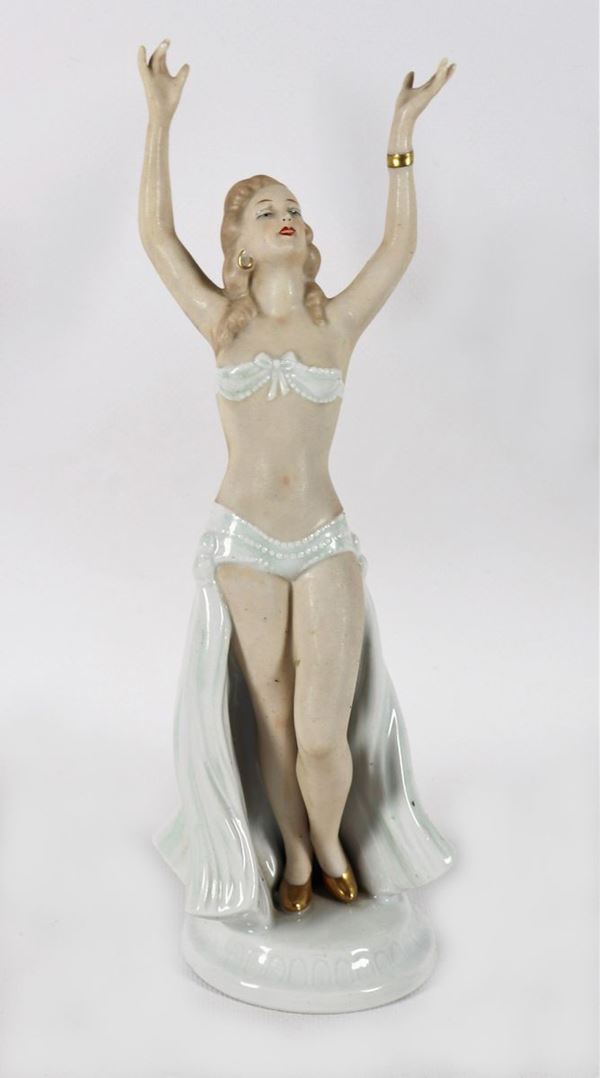 Liberty figurine "Odalisque" in polychrome porcelain