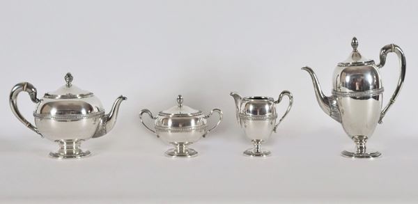 Silver tea and coffee service (4 pcs) gr. 2200