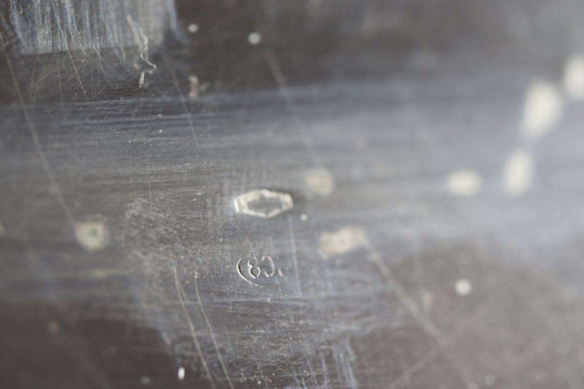 Fruttiera ovale in argento gr. 1340