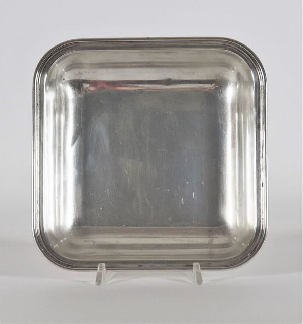 Square tray in silver gr. 330