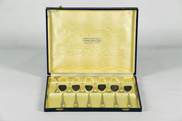 12 Silver ice cream spoons