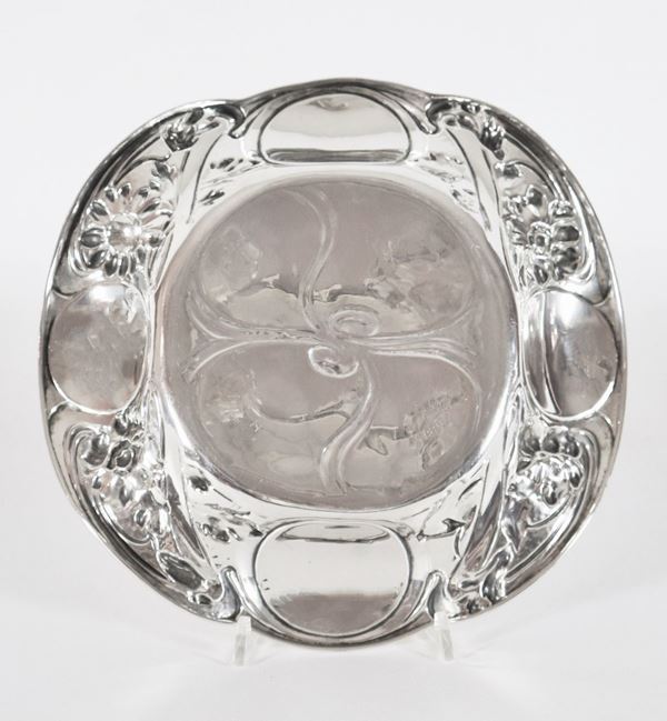Small round fruit bowl in 925 Sterling silver gr. 320