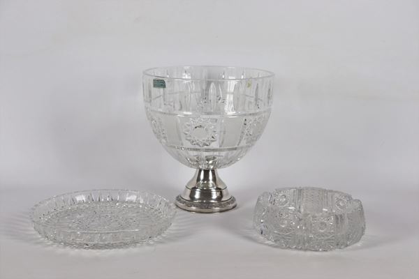 Bohemian crystal lot (3 pcs)