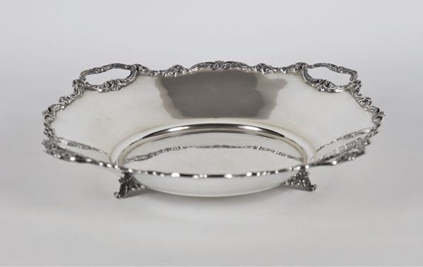 Small round fruit bowl in silver gr. 350