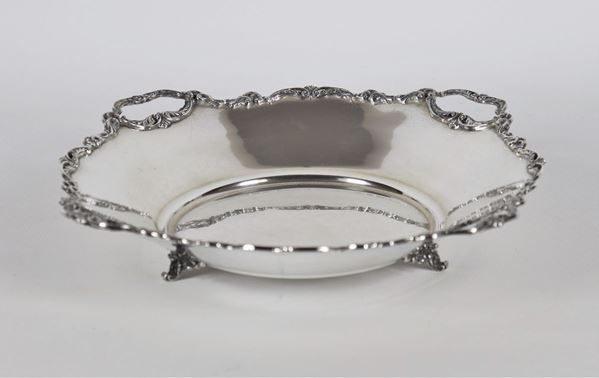 Small round fruit bowl in silver gr. 350