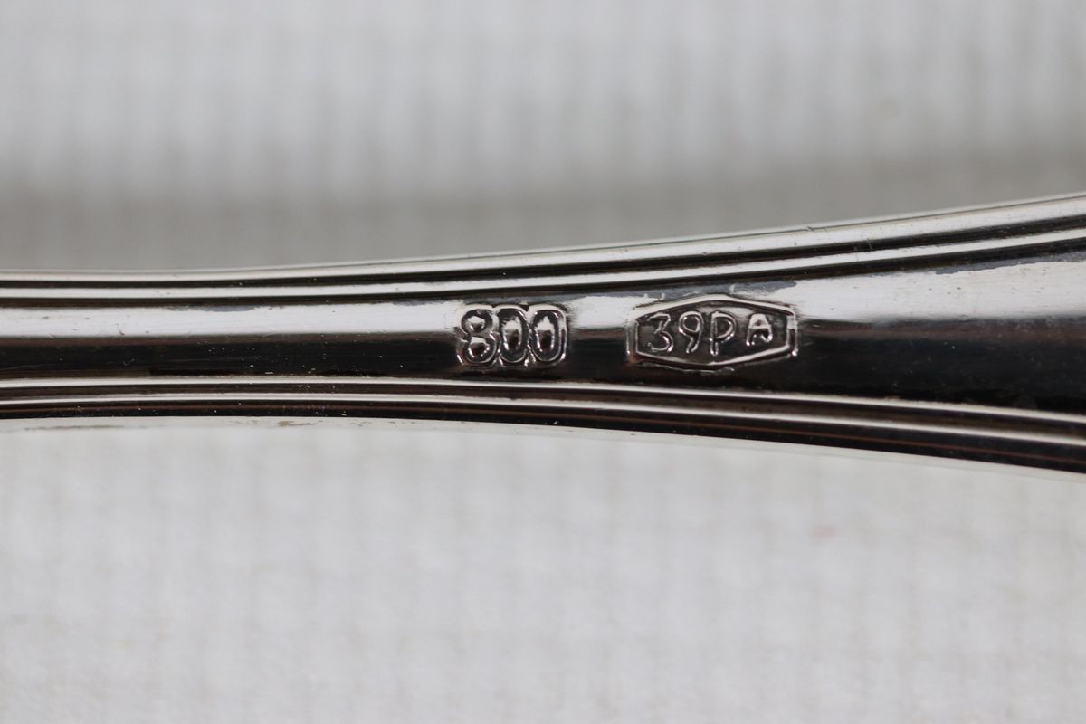 Set di dodici cucchiaini da tè in argento gr. 260