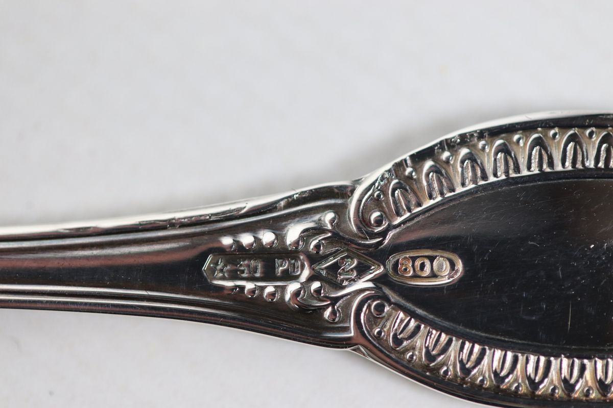 Lotto di undici cucchiaini da caffè in argento gr. 120