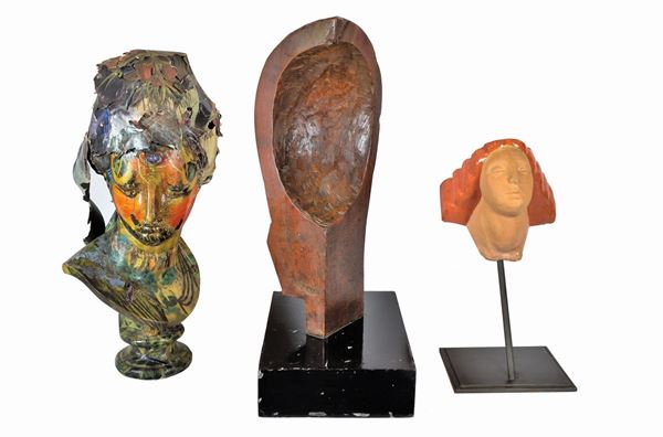 Lot of three sculptures