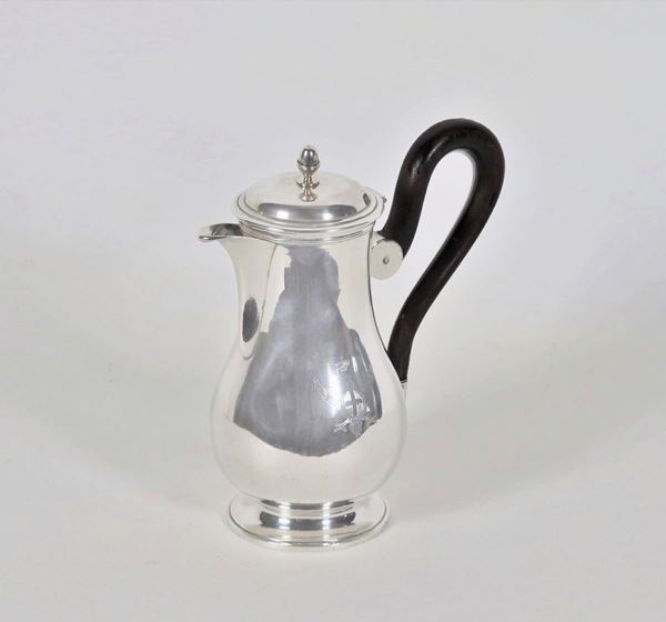 Caffettiera in argento con stemma Savoia