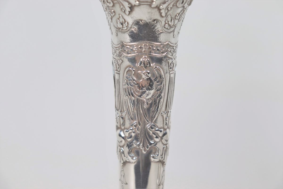 Coppia di candelieri in argento Sterling 925 Argentiere Gorham